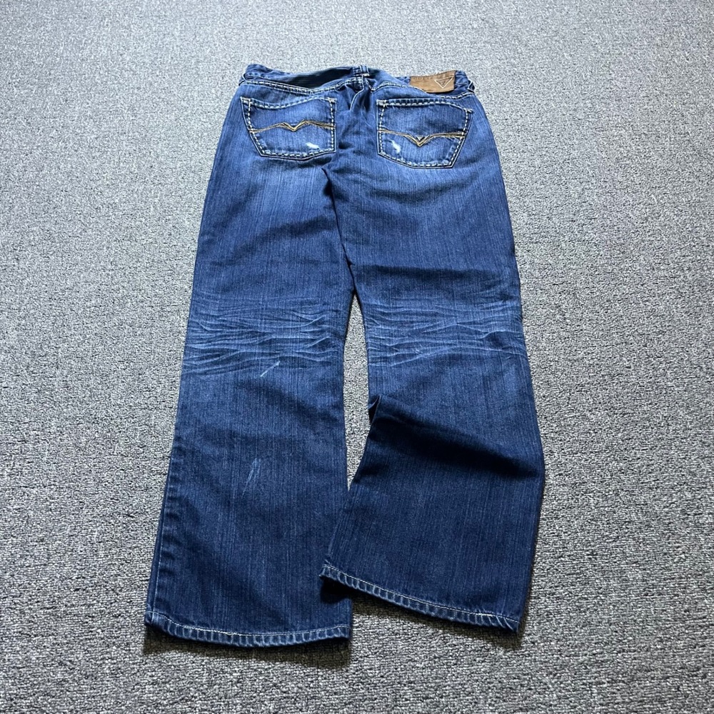 Vintage Guess Falcon Slim Bootcut Jeans 32 Blue Whipstitch Y2K Skater Denim